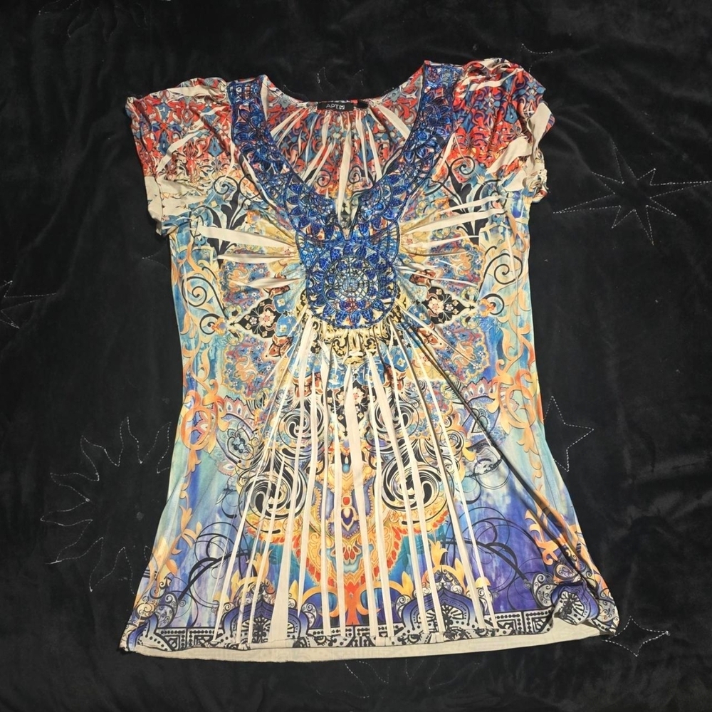 Apt. 9 Women's Multicolor Graphic Blouse